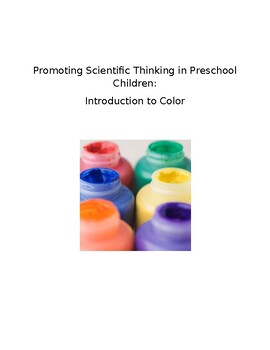 Preview of Promoting Scientific Thinking in Preschool Children: Introduction to Color