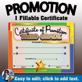 Promotion Certificate Third Grade
