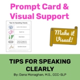 Tips for Speaking Clearly Poster, Prompt Card & Visual Support