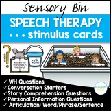 Speech Therapy Sensory Bin Cards - Conversation Starters, 