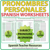 Pronombres Personales Spanish Worksheets