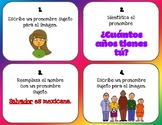 Pronombres Personales Task Cards