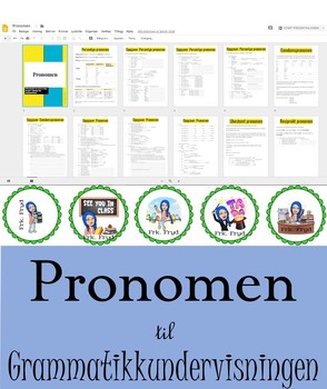 Preview of Pronomen til grammatikkundervisningen (Norsk BM) "NO PREP"