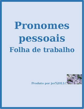 Preview of Pronomes pessoais (Subject Pronouns in Portuguese) Worksheet