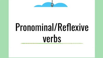 Preview of Pronominal/Reflexive Verbs