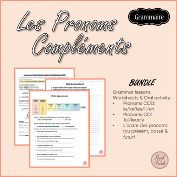 Preview of Pronoms: Les COD & COI (Direct & Indirect Objects) BUNDLE