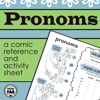 Preview of Les Pronoms or FRENCH Pronouns Comic