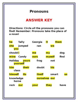 3 Pronoun Activities And Quizzes By Heather Tetzlaff Tpt