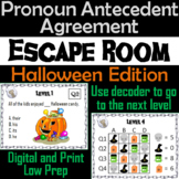 Pronoun Antecedent Agreement Activity: Grammar Escape Room