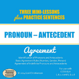 Pronoun-Antecedent Agreement:  PowerPoint with Three Minilessons
