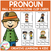 Pronoun Clip Cards: Fall & Thanksgiving