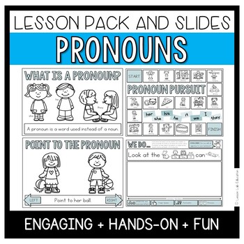 Preview of PRONOUNS POWERPOINT | NO PREP | LESSONS | WRITING | GAMES | CRAFT | WORKSHEET