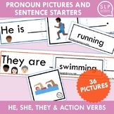 Pronouns He She They and Action Verbs Activity for Speech Therapy