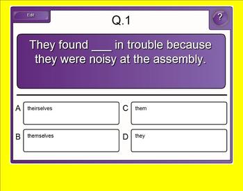 Preview of Pronoun Practice Exercise for Smartboard