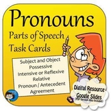 Pronoun Practice Task Cards and Google Slides