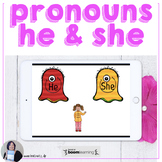 Pronoun Sort He and She Feed the Monster BOOM™ Cards digit