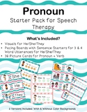 Pronoun Starter Pack - Speech Therapy He/She/They - Visual