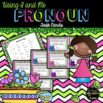 Preview of Pronouns:  Using I and Me Task Cards