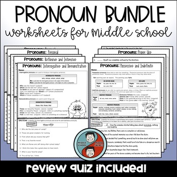 Preview of Pronoun Worksheet Bundle