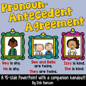 Preview of Pronoun and Antecedent Agreement PowerPoint Lesson with Grammar Practice