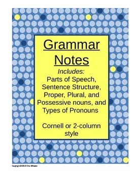 Preview of Grammar Notes