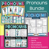 Pronouns Bundle | Parts of Speech | Worksheets | Center Ac