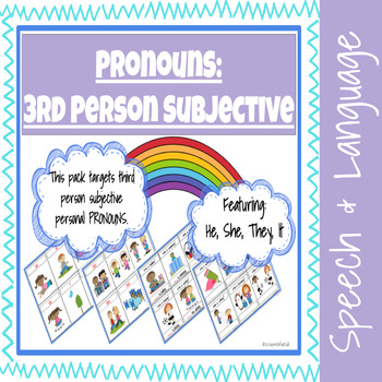 Preview of Pronouns 3rd Person Subjective - No Prep - Print & Go - Distance Learning