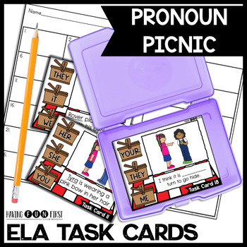 Preview of Pronouns Activity Task Cards Literacy Grammar Center personal reflexive subject