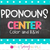 Pronouns Activity with Recording Sheet Grammar Center