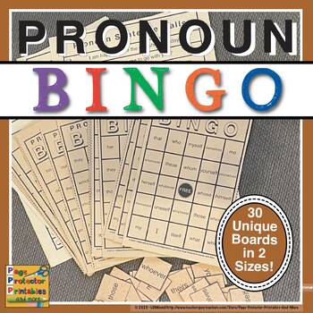 Preview of Pronouns Bingo
