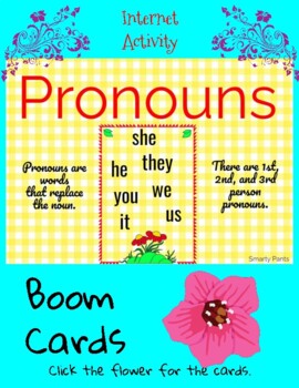 Preview of Pronouns Boom Cards Internet Activity