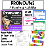 Pronouns Bundle: Worksheets, Task Cards, PowerPoint, Games
