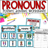 Pronouns 1st Grade Grammar with Worksheets, Posters, Task 