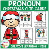 Pronoun Clip Cards: Christmas