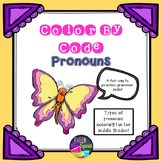 Pronouns Grammar Practice - Color By Code! All Types of Pronouns!