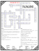 Pronouns Crossword by Bow Tie Guy and Wife Teachers Pay Teachers