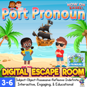 Preview of Pronouns Digital Escape Room for Grammar - ELA Resource - Test Prep