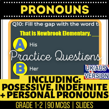 Preview of Pronouns Editable Presentations: Personal and Possessive in UK/AUS English