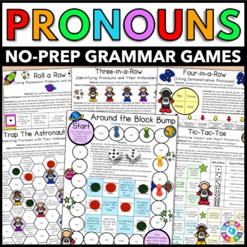 Preview of Pronouns Worksheet Games Possessive Reflexive Relative Subject & Object Personal
