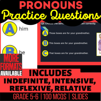 Preview of Pronouns Google Slides | Indefinite Intensive Reflexive | Digital Resources