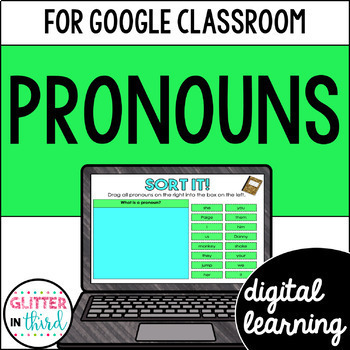 Preview of Pronouns Grammar Activities for Google Classroom Digital