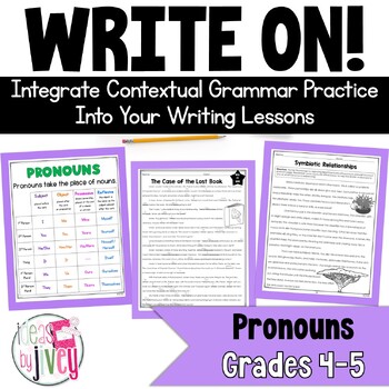 Preview of Pronouns- Grammar In Context Writing Lessons for 4th / 5th Grade