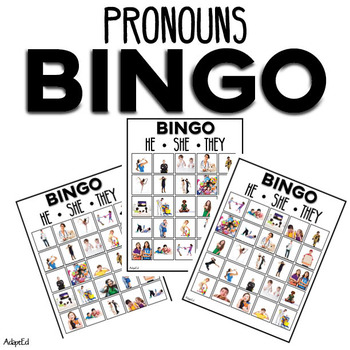 Preview of Pronouns He She They BINGO