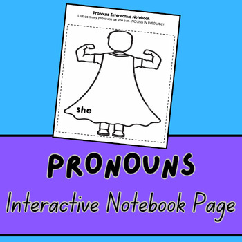 Preview of Pronouns- INTERACTIVE NOTEBOOK