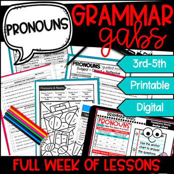 Preview of Pronouns Lessons and Activities - Subject, Object, and Reflexive