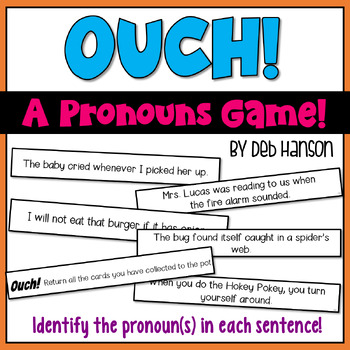 Preview of Pronouns Ouch Game: Practice Identifying Pronouns in Sentences