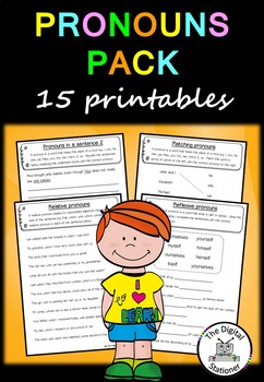 Preview of Pronouns Pack (Parts of Speech) - 15+ worksheets