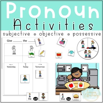 Preview of Activities for Subjective, Objective, and Possessive Pronouns
