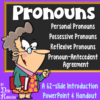 Preview of Pronouns PowerPoint Lesson with a companion handout