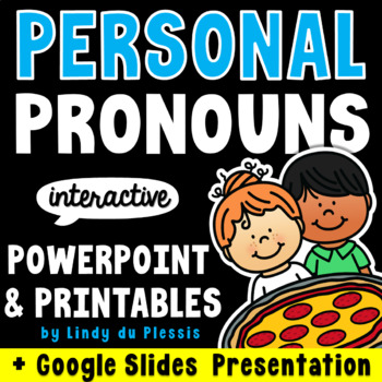 Preview of Pronouns PowerPoint / Google Slides, Worksheets, Posters, & More!